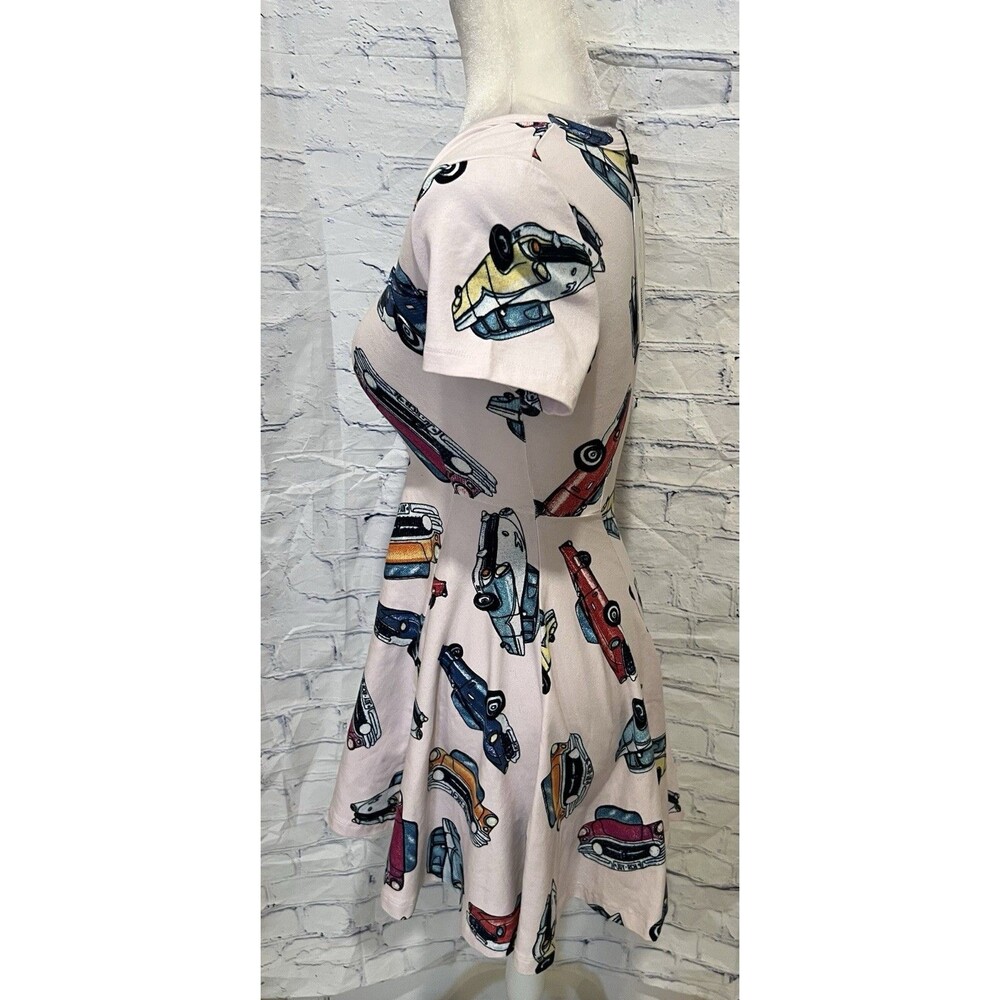 Joyrich Car Skater Pink Cotton Blend Dress Size Small - Picture 3 of 6